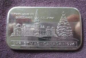 Western Mint -Christmas in Ottawa- Rare #ed 1 Troy Oz. .999 t@C Vo[ o[ '74