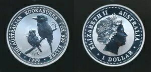 I[XgA: 1999 $1 1oz Vo[CJZ~ UNC L[f[g