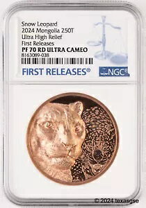 2024 �����S���� 250Tog 50g Snow Leopard NGC PF70 ���񃊃��[�X
