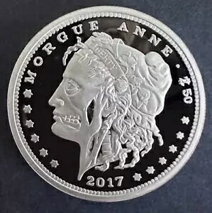 2017 Zombucks Currency of the Apocalypse Morgue Anne 1 �I���X .999 �V���o�[ - �C���Ȃ�