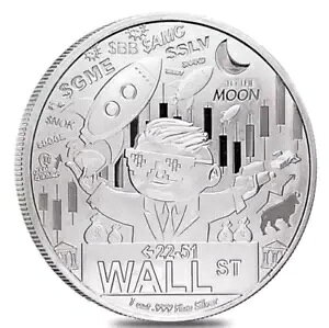 Wall Street Silver 1 IX .999 t@C Vo[ XNC[Y ubN`F[ Nvg JvZt