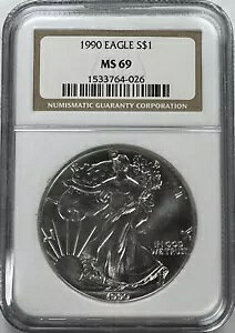 1990�NUS�V���o�[�C�[�O���I NGC MS69�I�f���炵����ł�!�ō��i���I�����I NR #B1232