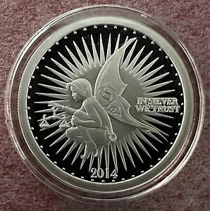 2014 Silverbug Community アリアナ ザ フェアリー 1オンス プルーフ シルバー ラウンド