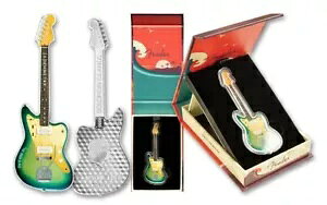 2024 パンプ スイス フェンダー ジャズマスター ギター型 1 オンス リバース プルーフ シルバー コイン