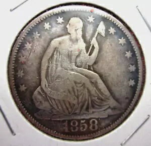 1858 �V�[�e�b�h ���o�e�B �n�[�t�_���[ 50c �R�C�� �t�B���f���t�B�A �~���g �f�G�Ȋ󏭂ȓ��t