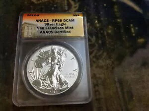 2012-S ANACS RP69-DCAM �V���o�[ �C�[�O�� $1 �R�C�� �O���[�h �R�C��