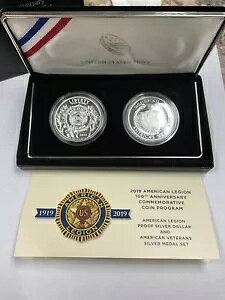 2019 American Legion 2 �R�C�� .999 �V���o�[�L�O�Z�b�g�A���� COA �t��