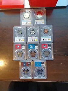 2002- 10 �R�C�� PCGS pr69 dcam �v���[�t �Z�b�g - 5 �X�e�[�g 25c�A1c�A5c�A10c�A50c�A$1 sacagawea