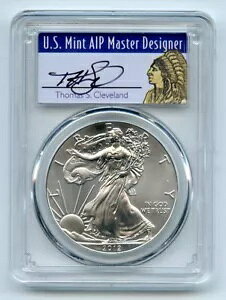 2012 $1 �A�����J�� �V���o�[ �C�[�O�� �h�� 1�I���X PCGS MS70 �g�[�}�X �N���[�u�����h �l�C�e�B�u