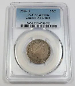 1908 D PCGS XF ڍ |o[o[ NH[^[ - 25c US RC #42326A