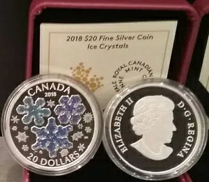 2018 �A�C�X �N���X�^�� $20 1OZ ���� �v���[�t �R�C�� �J�i�_: �u���[ �X�p�[�N�� �G�i����