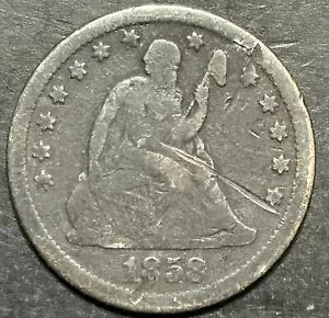 1858-O �V�[�e�b�h ���o�e�B �N�H�[�^�[ 25c �L�[ �f�[�g �A���e�B�[�N �G�X�e�[�g �V���o�[ �R�C�� f220