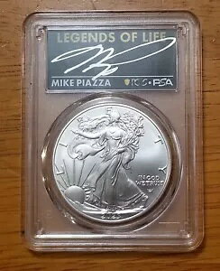 2023 マイク ピアッツァ レジェンド オブ ライフ $1 シルバー イーグル PCGS MS70 ファースト ストライク