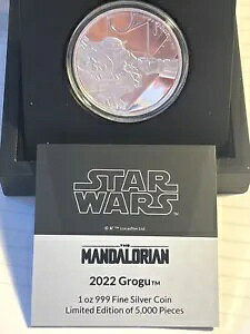 2022 1 オンス プルーフ ニウエ シルバー マンダロリアン グロッグ コイン スター ウォーズ限定