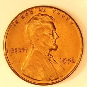1956 P リンカーン #3 C AU ウィート セント 非常に魅力的なレア コイン