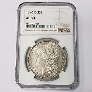 1880 O US ���[�K�� �V���o�[ $1 1 �h�� NGC AU53 �x�^�[ �f�C�g �R���N�^�[ �R�C�� LK4004