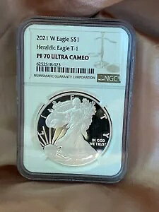 2021-W $1 �A�����J�� �V���o�[ �C�[�O�� - NGC PF 70 �E���g�� �J���I �w�����f�B�b�N �C�[�O�� T-1