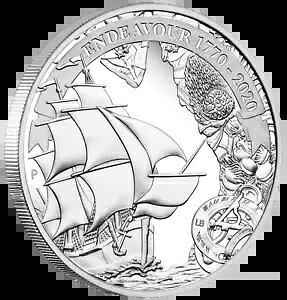2020 VOYAGE OF DISCOVERY ENDEAVOR 1770-2020 1�I���X $1 �V���o�[ �v���[�t �R�C��