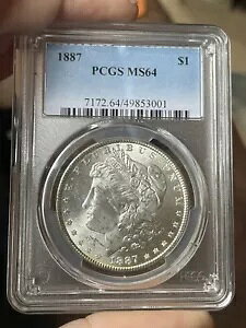 �j�A�W�F�� 1887-P ???? ���[�K�� ���o�e�B �_���[ �C�[�O�� 90% �V���o�[ PCGS MS64 0.7734 �I���X