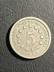1870 �V�[���h �j�b�P�� 5 �Z���g 5C Ungraded Low Mintage Date Choice US Coin