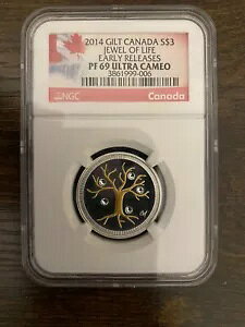 Jewel Of Life AND Maple Leaf 2014 Ji_ PF 69 ULTRA CAMEOS
