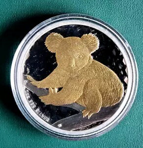2009 �I�[�X�g�����A �R�C�� KOALA GILT GILDED 1 �I���X 999 �V���o�[ ���� COA �t��