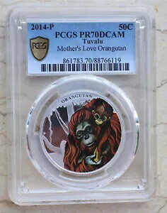 PCGS PR70DCAM 2014 �c�o�� 1/2 �I���X �V���o�[ �R�C�� - ��̈� - �I�����E�[�^��