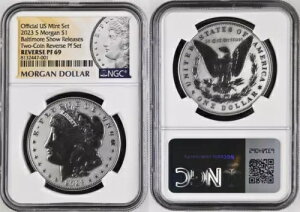 2023 S ���[�K�� �V���o�[ �_���[ $1 ���o�[�X �v���[�t NGC PF69 �{���`���A �V���[�������[�X