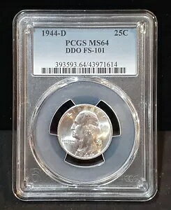 1944-D Vg Vo[ NH[^[ - PCGS MS64 - DDO FS-101 - 1614