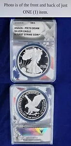 USA 2023 S American $1 �V���o�[ �C�[�O�� ANACS PR70 DCAM �t�@�[�X�g �X�g���C�N 241412