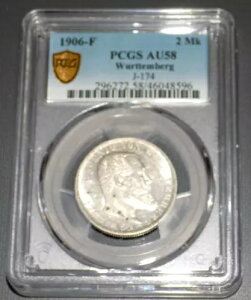 PCGS 1906F �������e���x���N 2MK 2 �c�[ �}�[�N 1906-F AU58 AU 58 �F��O���[�h �R�C��