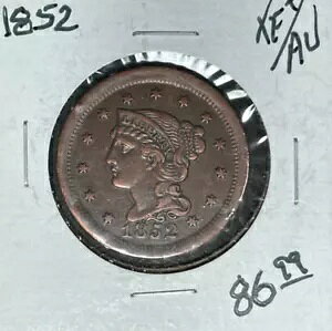 1852 �u���C�f�b�h �w�A ���[�W �Z���g ~ XF+/AU ~NICE COIN~