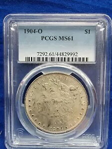 1904-O ���[�K�� �V���o�[ �_���[ PCGS MS61 �t���X�e�B �z���C�g ���X�^�[ �����ʁB
