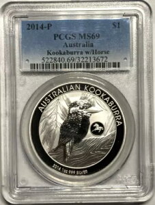 2014-P I[XgA 1 IX .999 Vo[CJZ~AñvCx[g $1 PCGS MS69