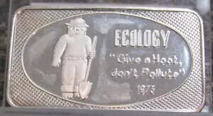 1973 �G�R���W�[ �X���[�L�[ �U �x�A �uGive a Hoot, don't Pollute�v 1 �I���X�̃X�C�X �V���o�[ �o�[