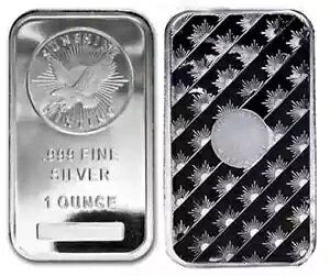 7x SUNSHINE MINTING 1�I���X .999 �t�@�C���V���o�[�o�[�A�C���J�v�Z������ - ���b�L?