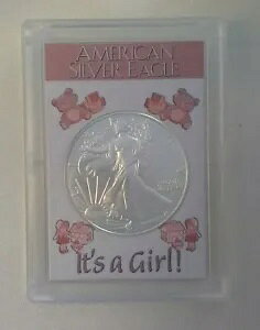 2024 Vo[ C[O ^Cv 2 It's a Girl Baby Girl Collectible .999 Fine Silver