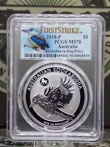2018 "P" I[XgA 1IX Vo[CJZ~ *DOG PRIVY* $1 PCGS MS70 FS #519 ECC&C