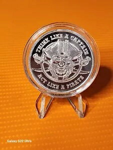 Haleybug 「Think Like A Captain Act Like A Pirate」 1 オンス 0.999 シルバー アート ラウンド