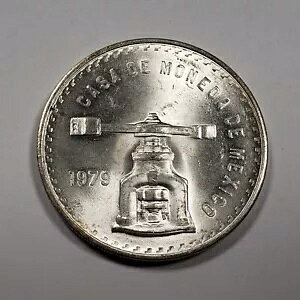 1979 メキシコ - 1 オンス ウナ オンザ トロイ プラタ プラ .925 シルバー ラウンド KM#M49b.4 - U1125