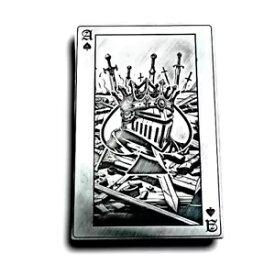 ルネッサンス ナイツ デッキ オブ カード スペードのエース 1オンス シルバー カード バー