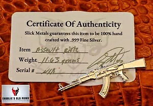 Slick Metals & COA�ɂ�����11.63�O����.999�V���o�[AK-47�A�T���g���C�t��