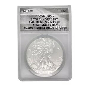 ANACS SP70 2016-W �V���o�[�C�[�O���h�� | �t�@�[�X�g�X�g���C�N30���N�L�O | �T�e��