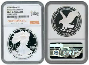 2023 W �V���o�[ �A�����J���C�[�O�� S$1 NGC PF69 �t�F�j�b�N�X �A�i �����[�X �E���g���J���I