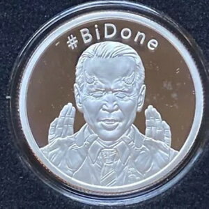 1 オンス シルバー シールド #BiDone 2020 バイデン COA ボックス USSA 2020 #13
