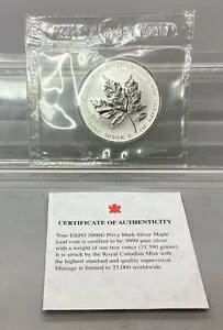 2000年ハノーバー万博 プライベートマーク シルバーメープルリーフ COA付き