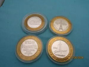 10�h���Q�[���g�[�N�� 999 Fine Silver 2 4���Z�b�g�AStratosphere�AHarrah's�APalms�BX533