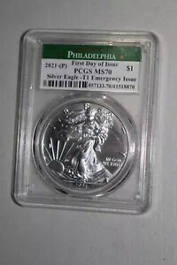 2021-P AJ Vo[ C[O T-1 PCGS MS70 FDOI tBftBA G}[WFV[ m[X|bg