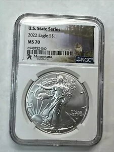 2022 T-2 �A�����J�� �V���o�[ �C�[�O�� NGC MS70 7K US �X�e�[�g �V���[�Y �~�l�\�^ �X�e�[�g 50 �̂��� 28