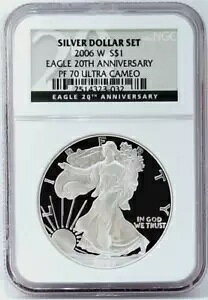 2006-W �V���o�[�C�[�O��20���N�L�O ?? NGC PF70 �u���b�N���x�� �V���o�[�h���Z�b�g
